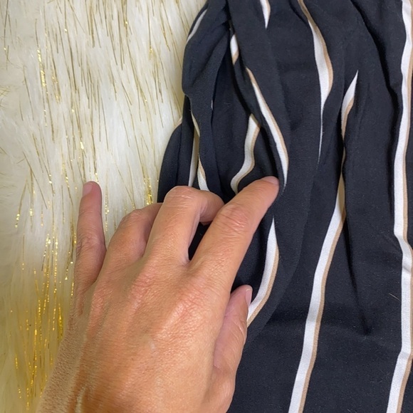 H&M - Black And Tan Stripe Paper Bag Pants Size 4 - Picture 5 of 10